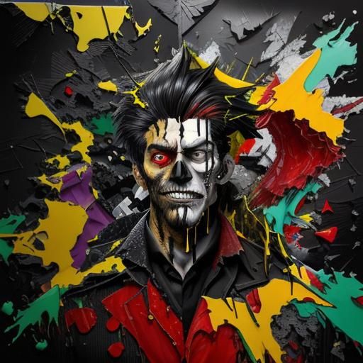 Fragmented Male Face: Surreal Digital Collage