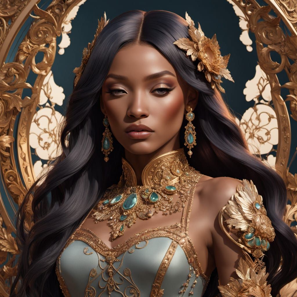 Stunning Megan Thee Stallion Portrait in Hyper-Realistic Sty...