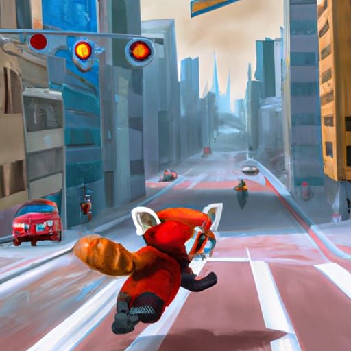 Meilin Lee as Red Panda Runs in City