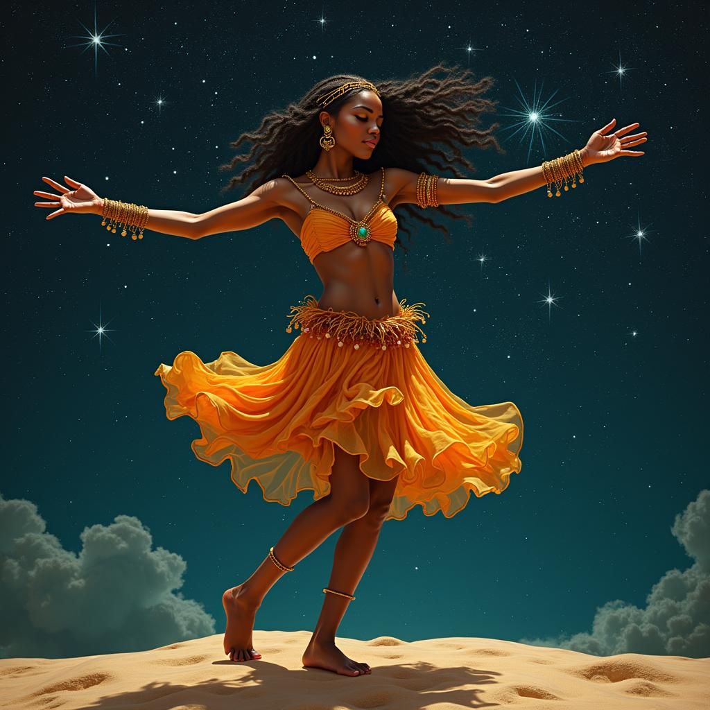 Caribbean Dancer Among the Stars