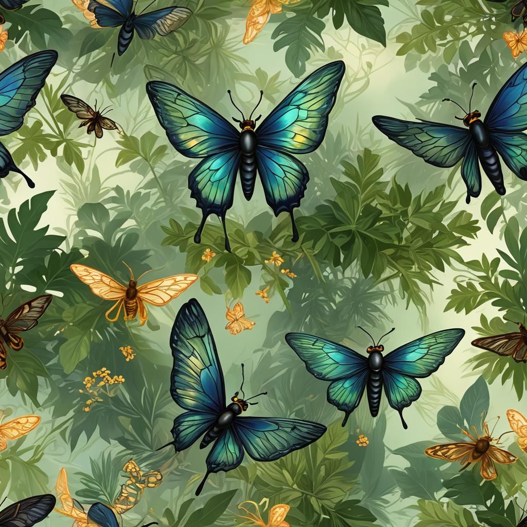 Radiant Being in Art Nouveau Style