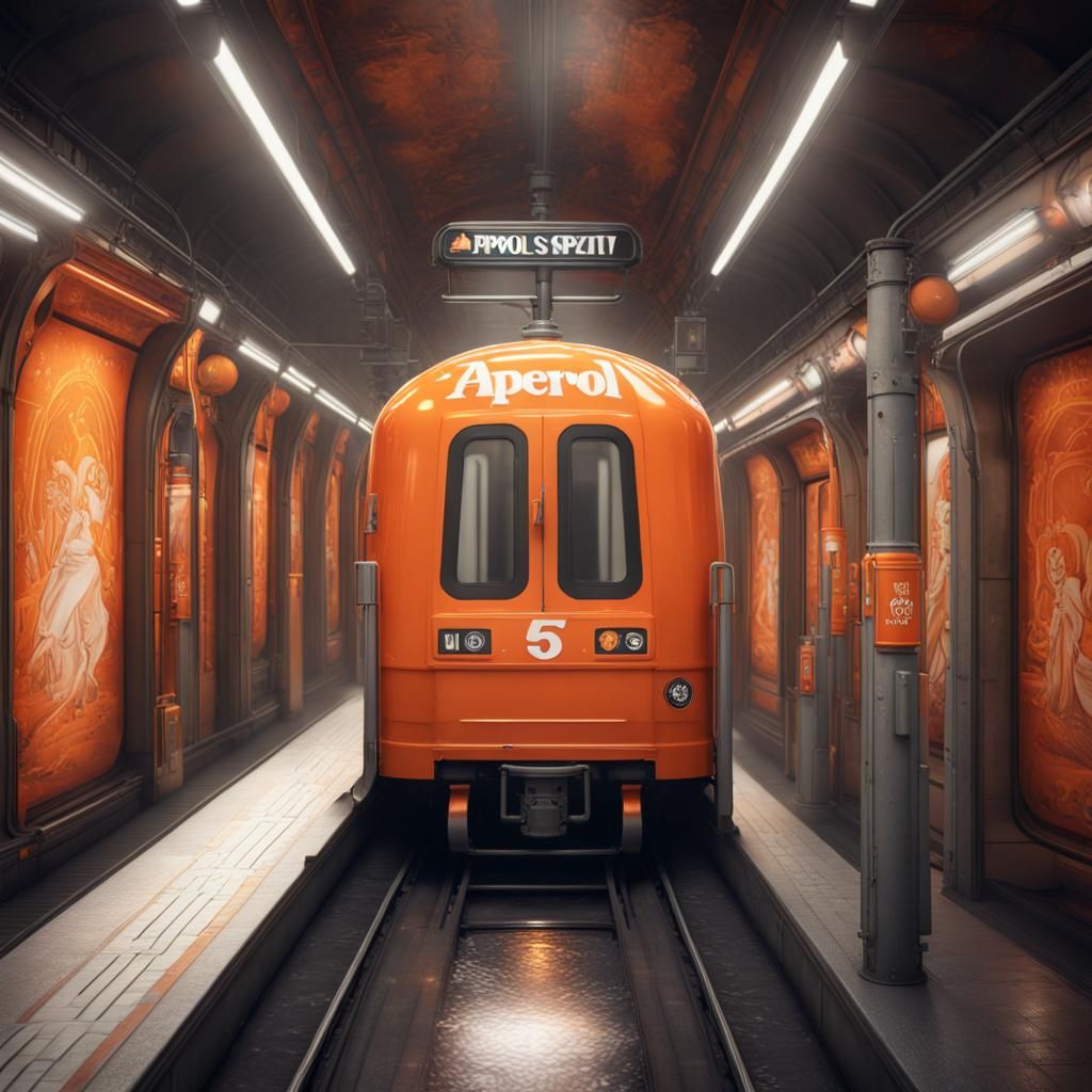 Aperol Spritz Subway Train Branding in 4K HD