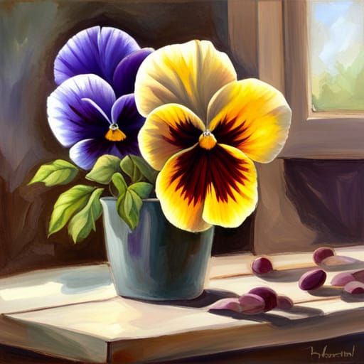 Stunning Pansy Flower Artwork