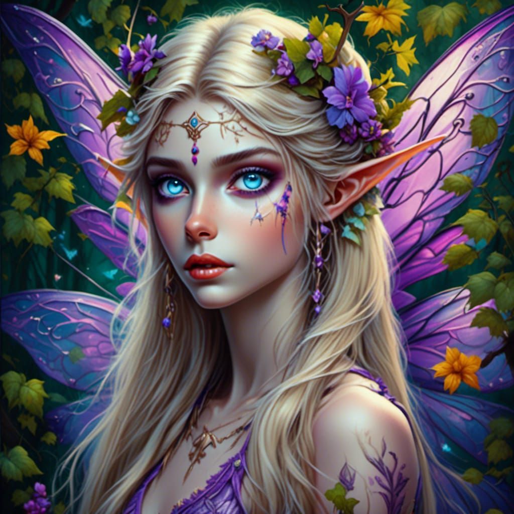 Ethereal Male Fairy in Enchanted Forest