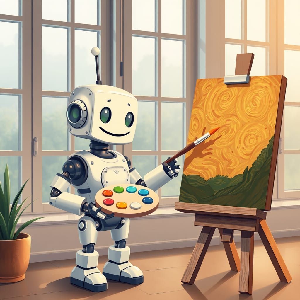 Robot Painter in Van Gogh Style