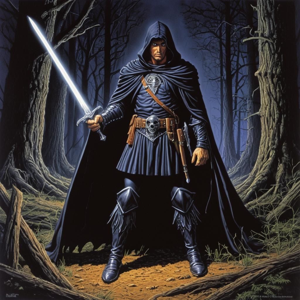 Grimdark Fantasy Art in 80s Style