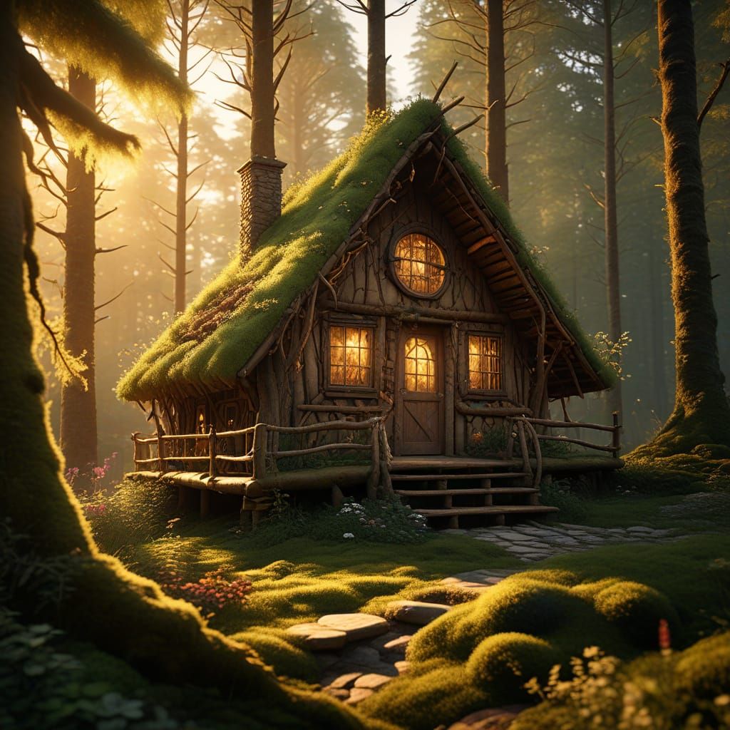 Enchanting Forest Cabin of Branches and Twigs