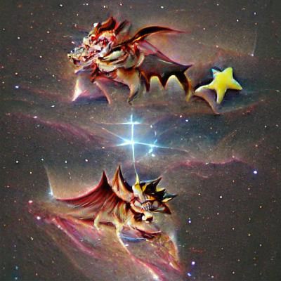 Celestial Star Dragon in Space