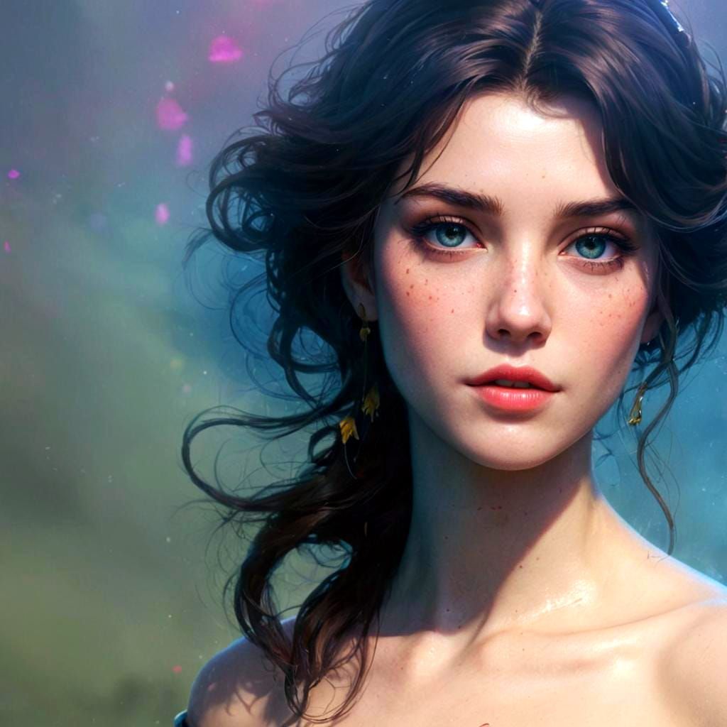 Fantastical Belle Matte Painting in Deep Color