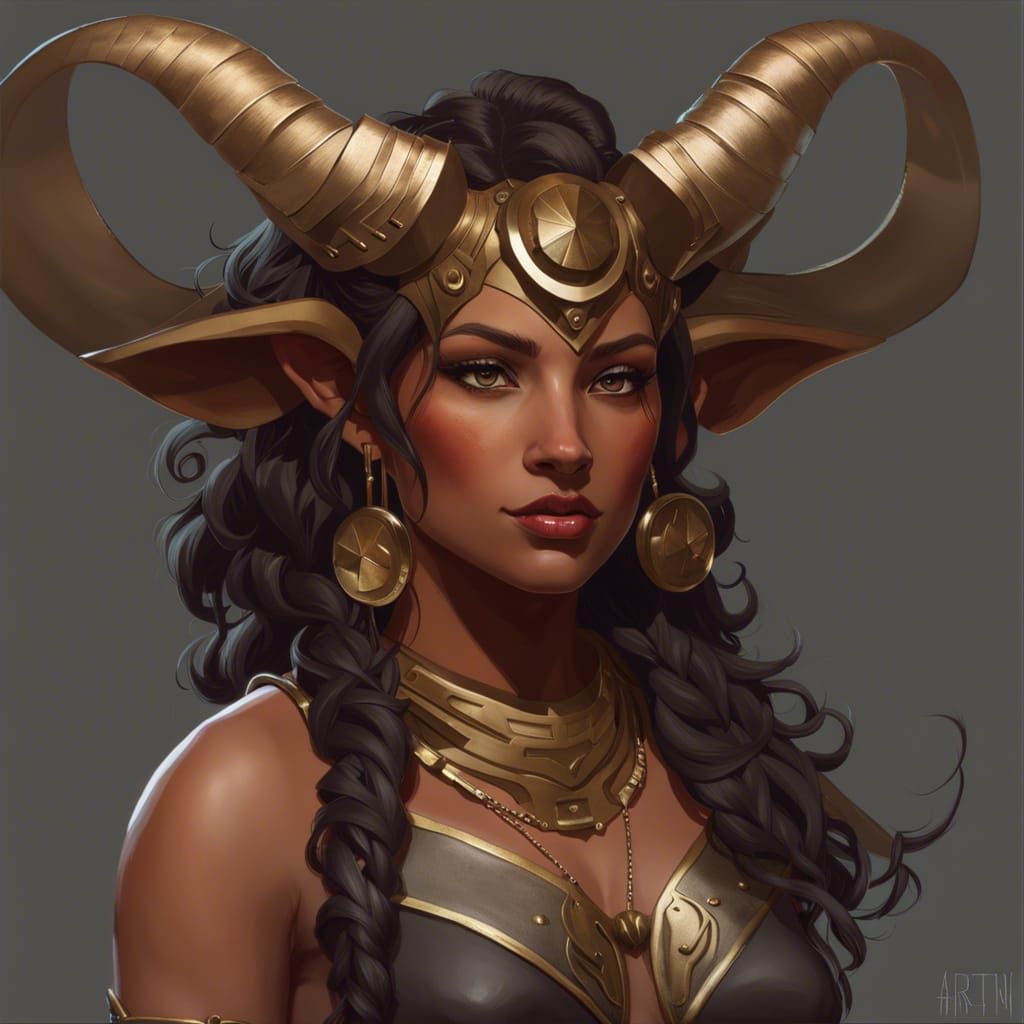 Aetherpunk Female Minotaur Elementary Student