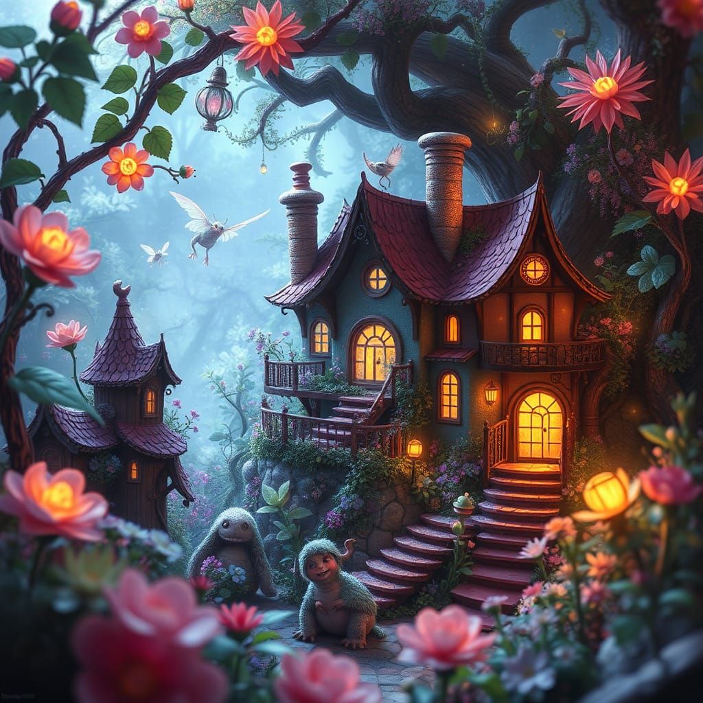 Enchanted Miniature World with Whimsical Tiny Houses