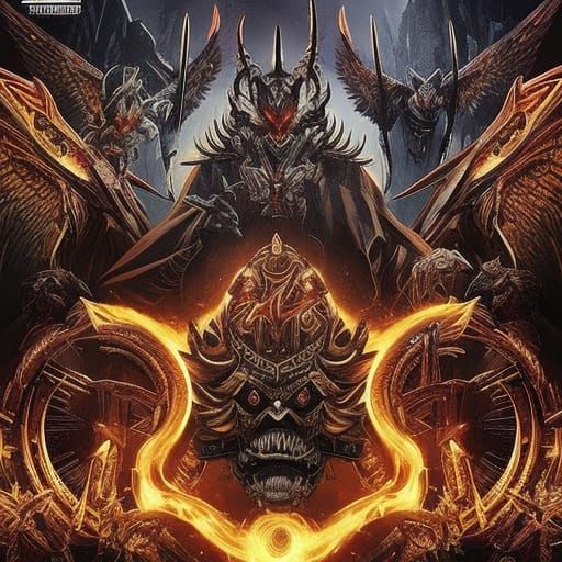 Demonic Machine Code in Dark Academia Concept Art