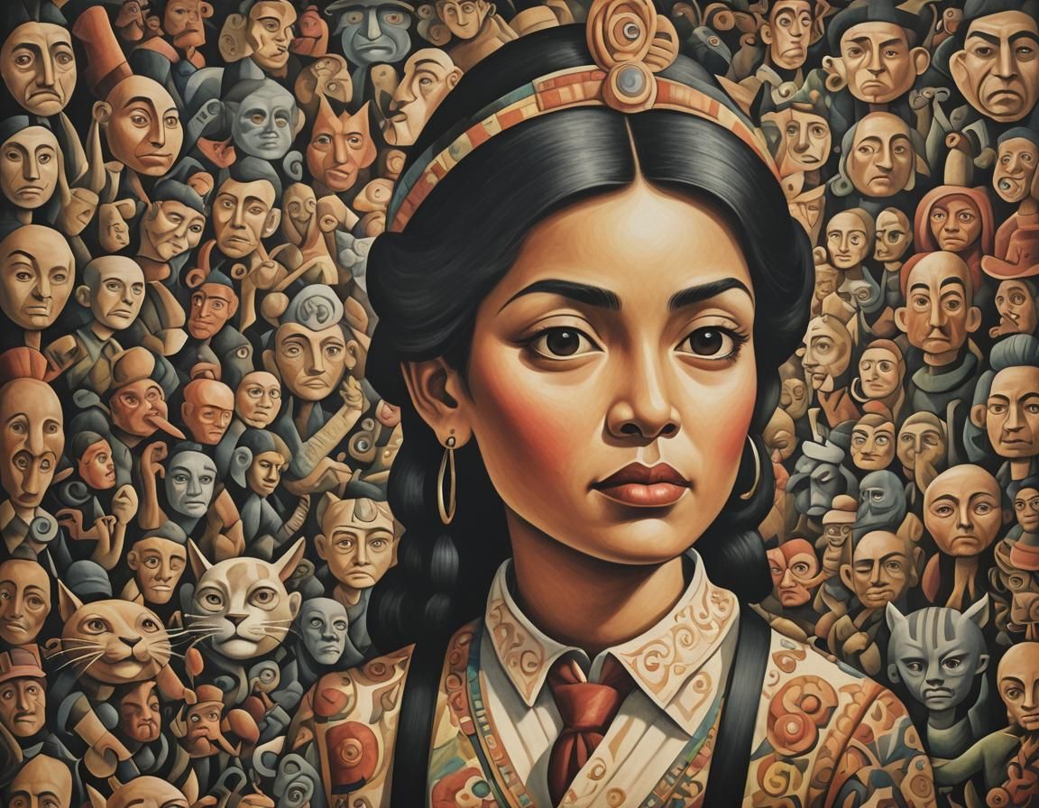 Portrait in the Style of Miguel Covarrubias