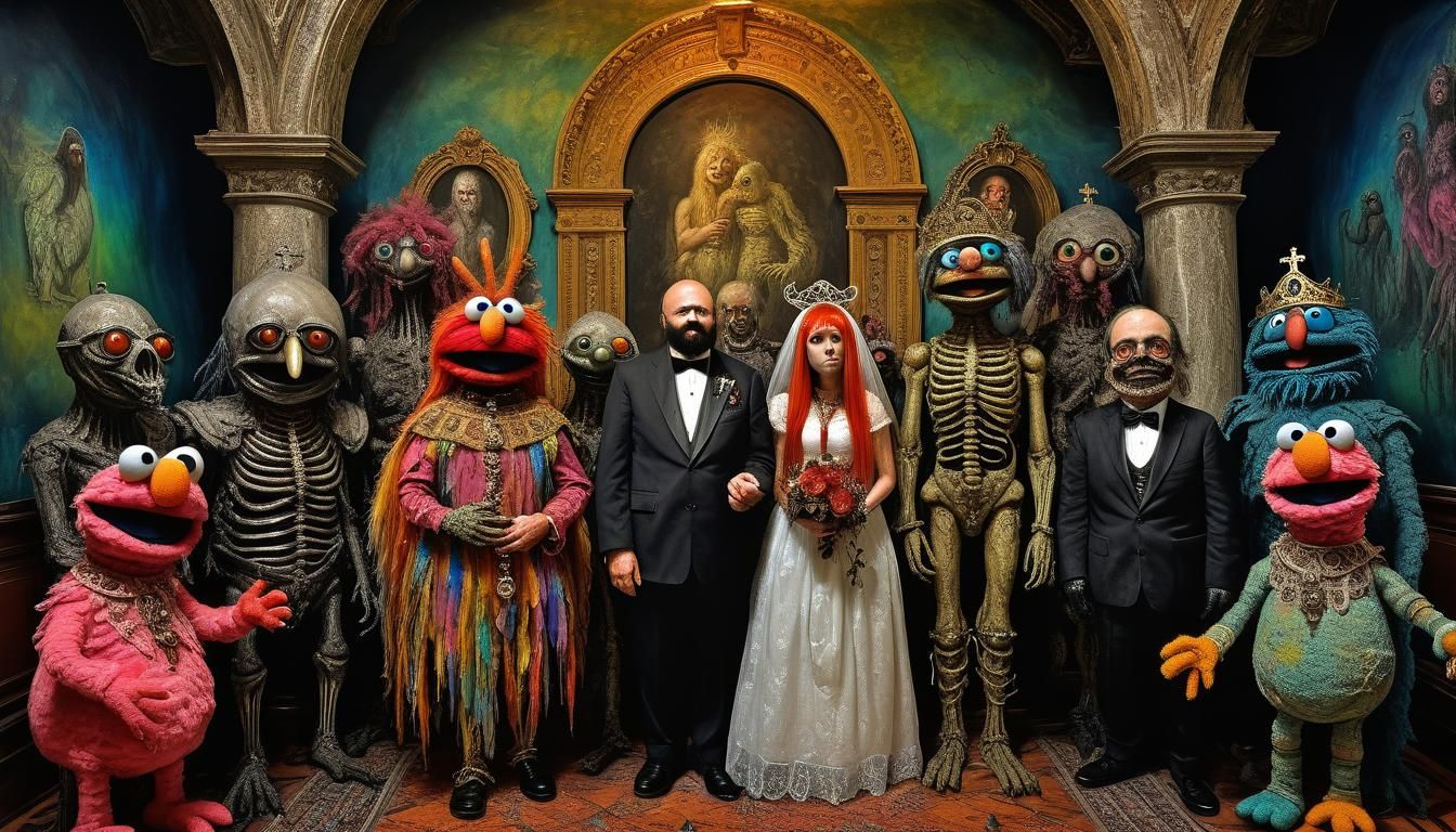 Surreal Wedding at Cryptid Taxidermy Vatican
