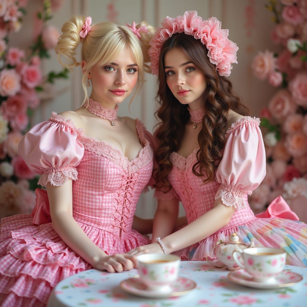 Elegant Sissy Women in Pastel Paradise