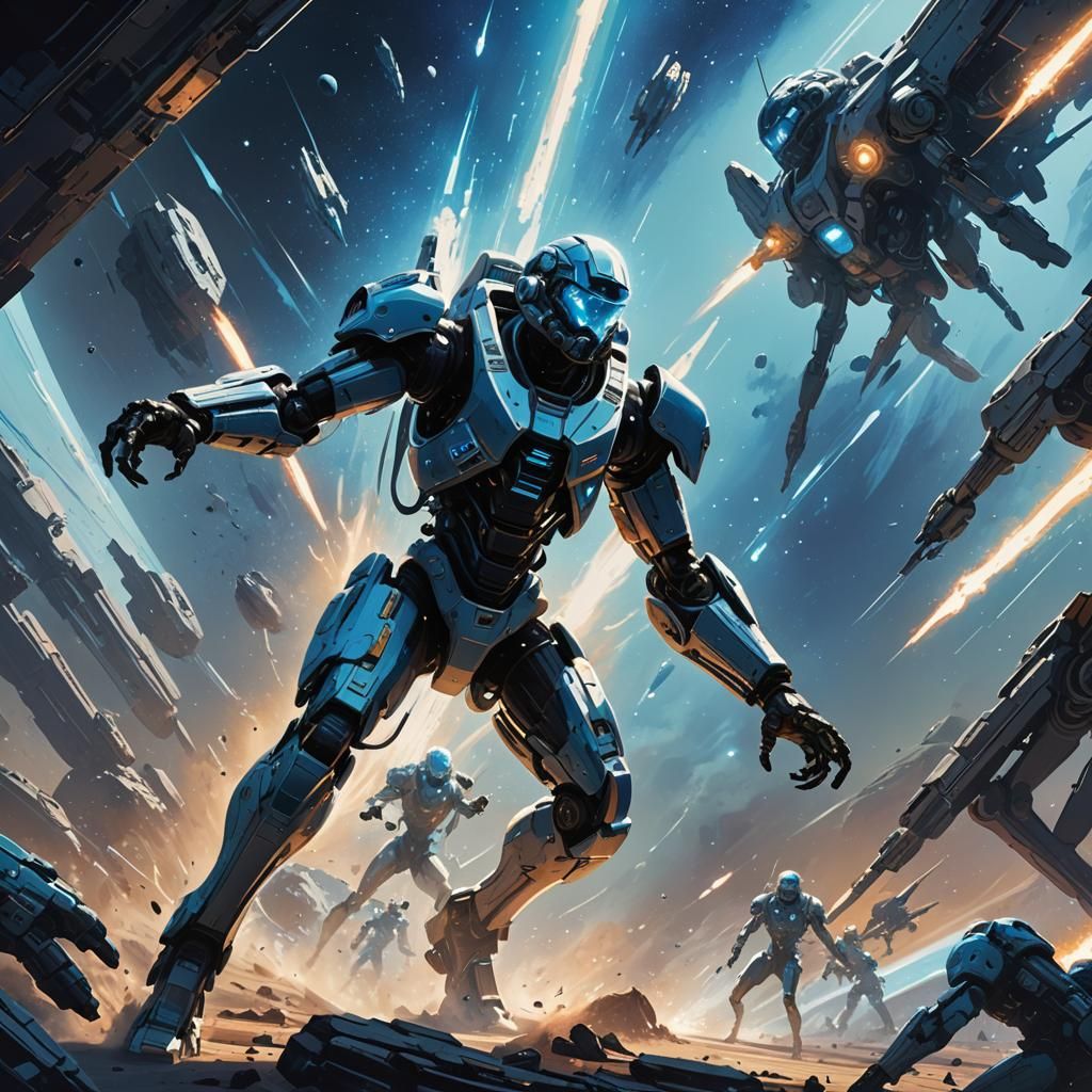 Buggers Fighting in Space: Sci-Fi Concept Art