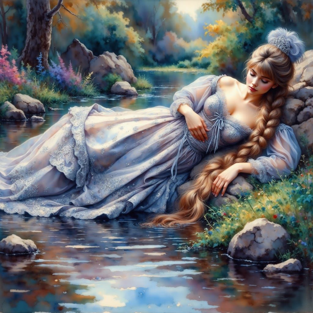 Tsarina Eudoxia Lopukhina in Impressionist Style