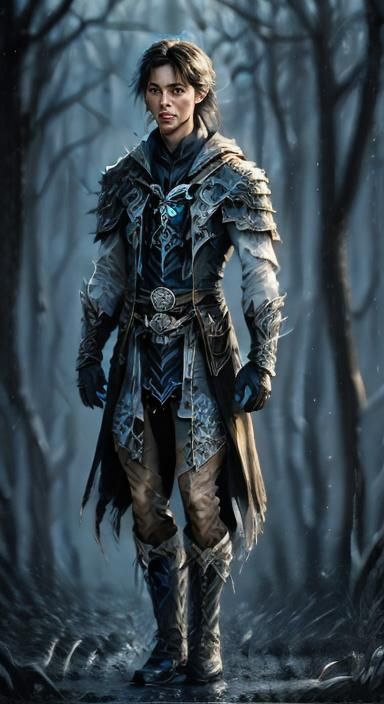 Ethereal Figure in Misty, Cinematic Portrait