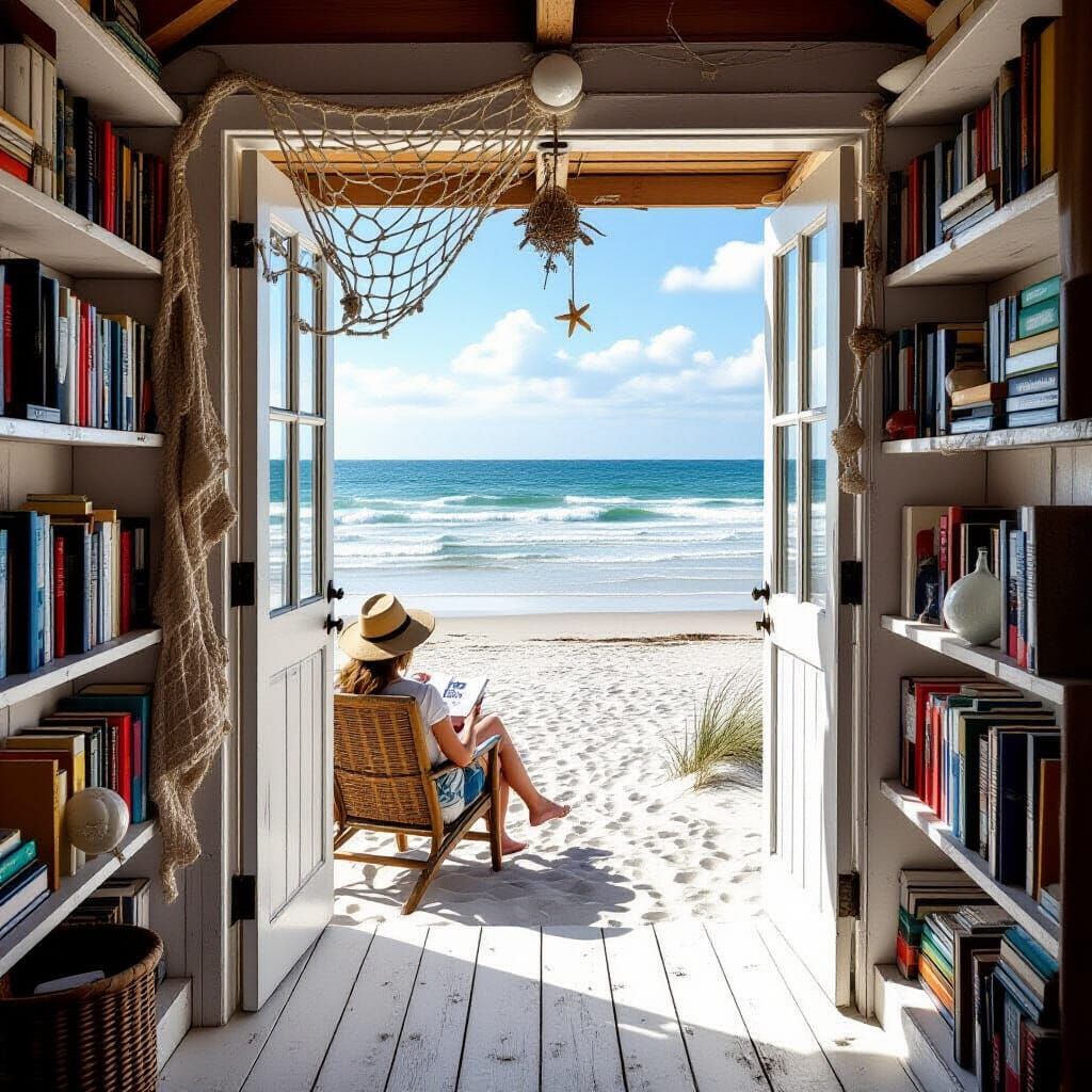 Cozy Beach Hut Reading Nook
