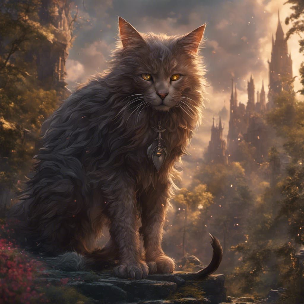 Fantastical Warrior Cats in Detailed Matte Painting