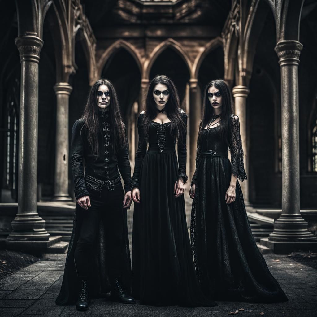 Gothic Wizard Brothers Protecting Evil Girl