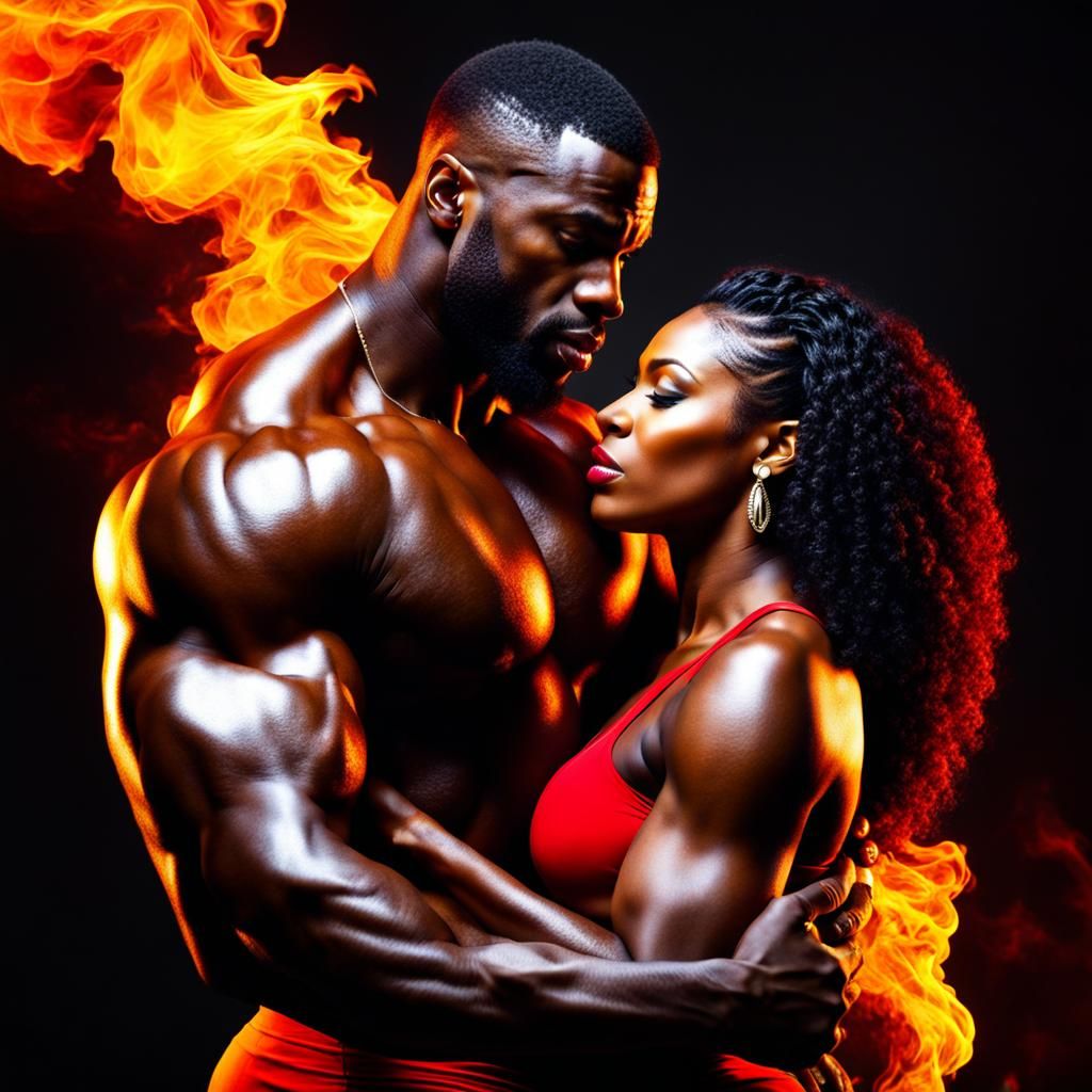 Fiery Embrace: A Masterpiece of Love and Passion