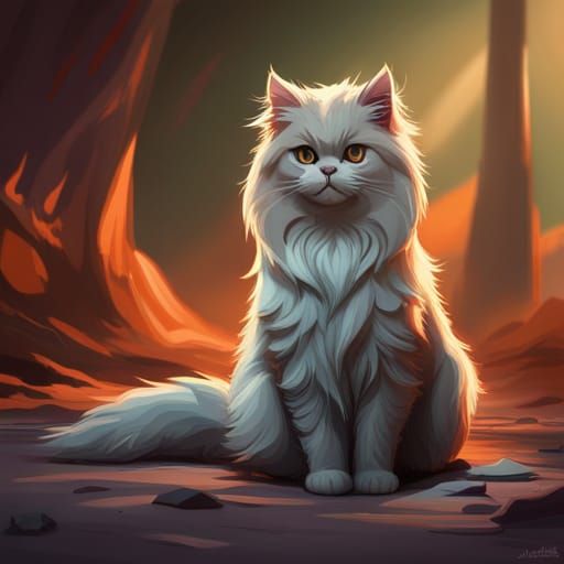 Hyperdetailed Persian Cat Portrait in 8K