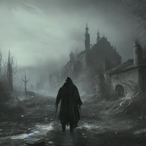 Grim Reaper in Wasteland: Grimdark Concept Art