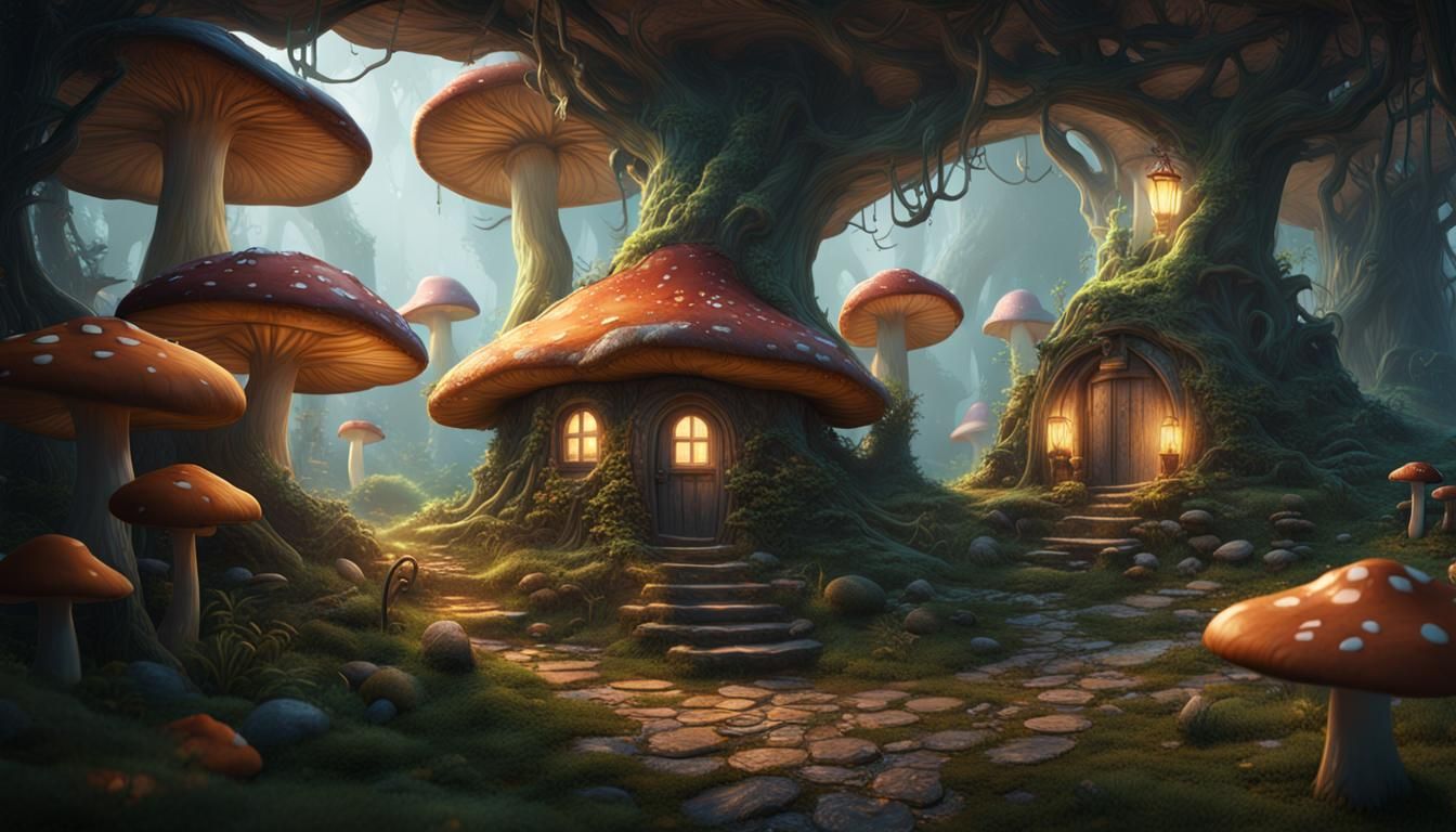 Inside a Fantastical Mushroom House