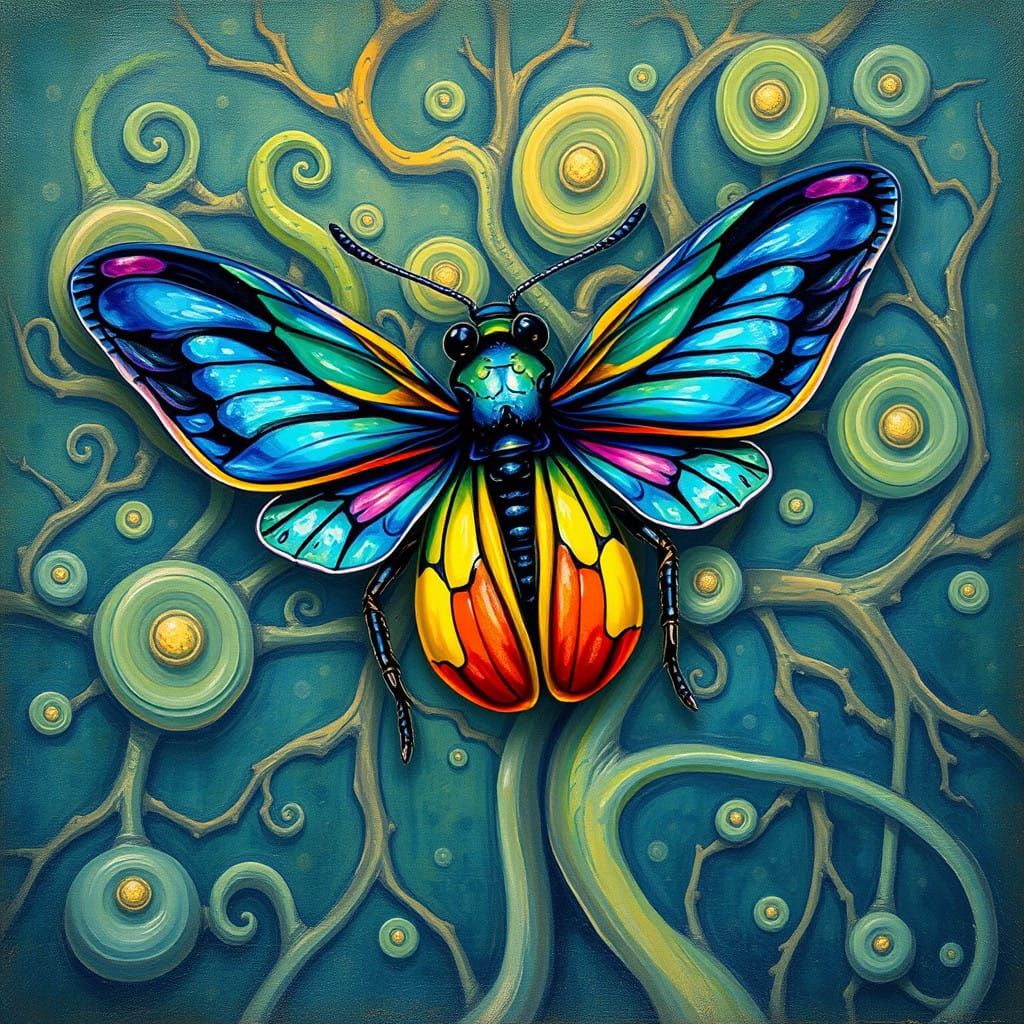 Dreamlike Neuromorphic Landscape with Whimsical Bug