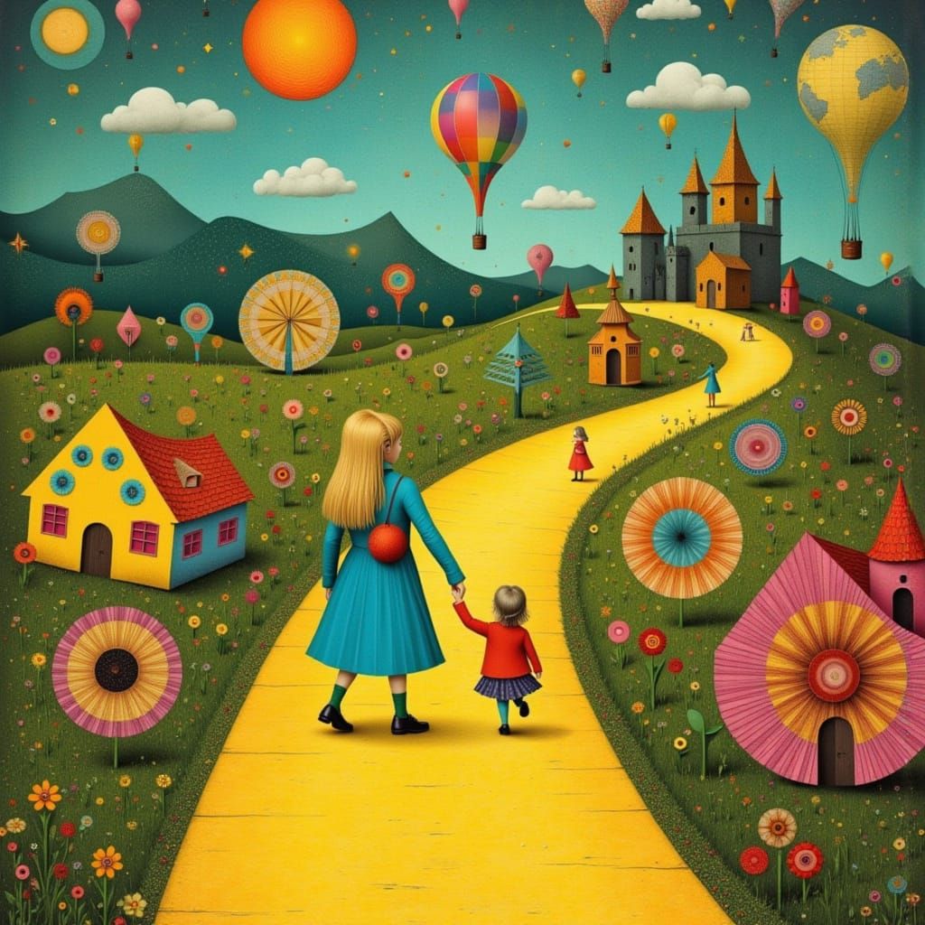 Surreal Happiness in a Whimsical Wonderland