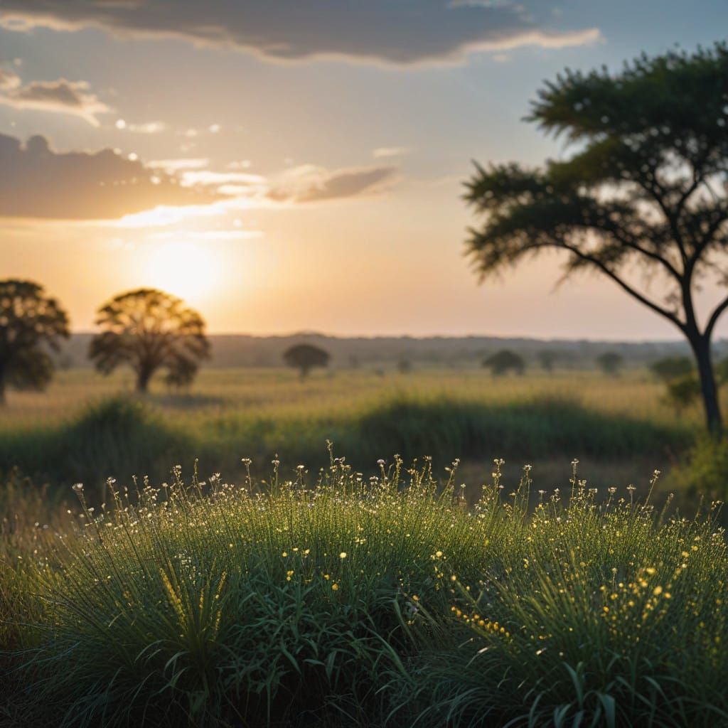 Savannah Landscape at Golden Hour