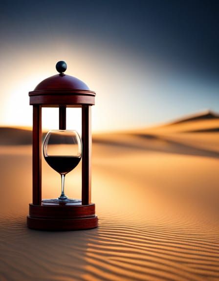 Time is an Illusion: Red Wine Hourglass