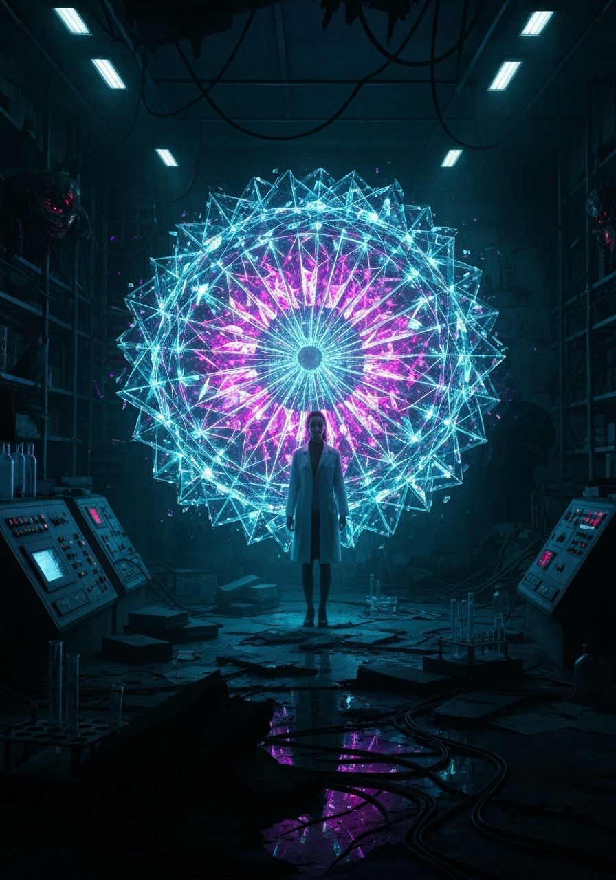 Luminescent Reflections in a Ruined Lab