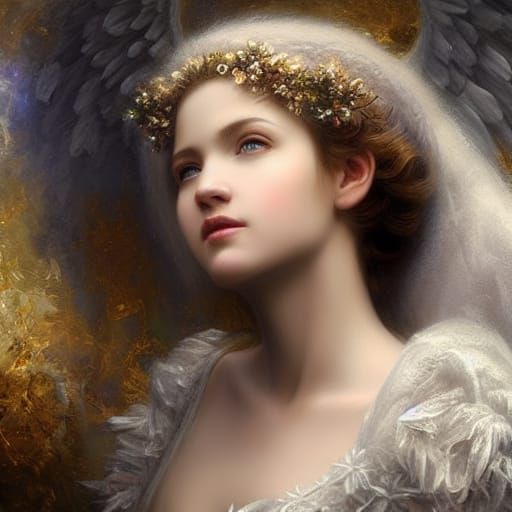 Angelic Portrait in Hyper-Realistic Style