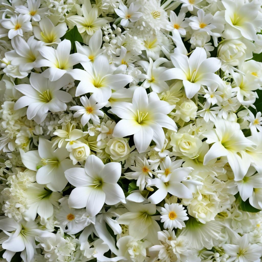 Fragrant Bouquet of Night-Blooming White Flowers