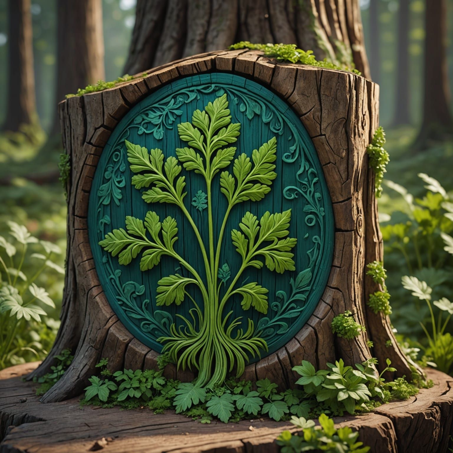 Detailed Wood Carving of Parsley Pattern