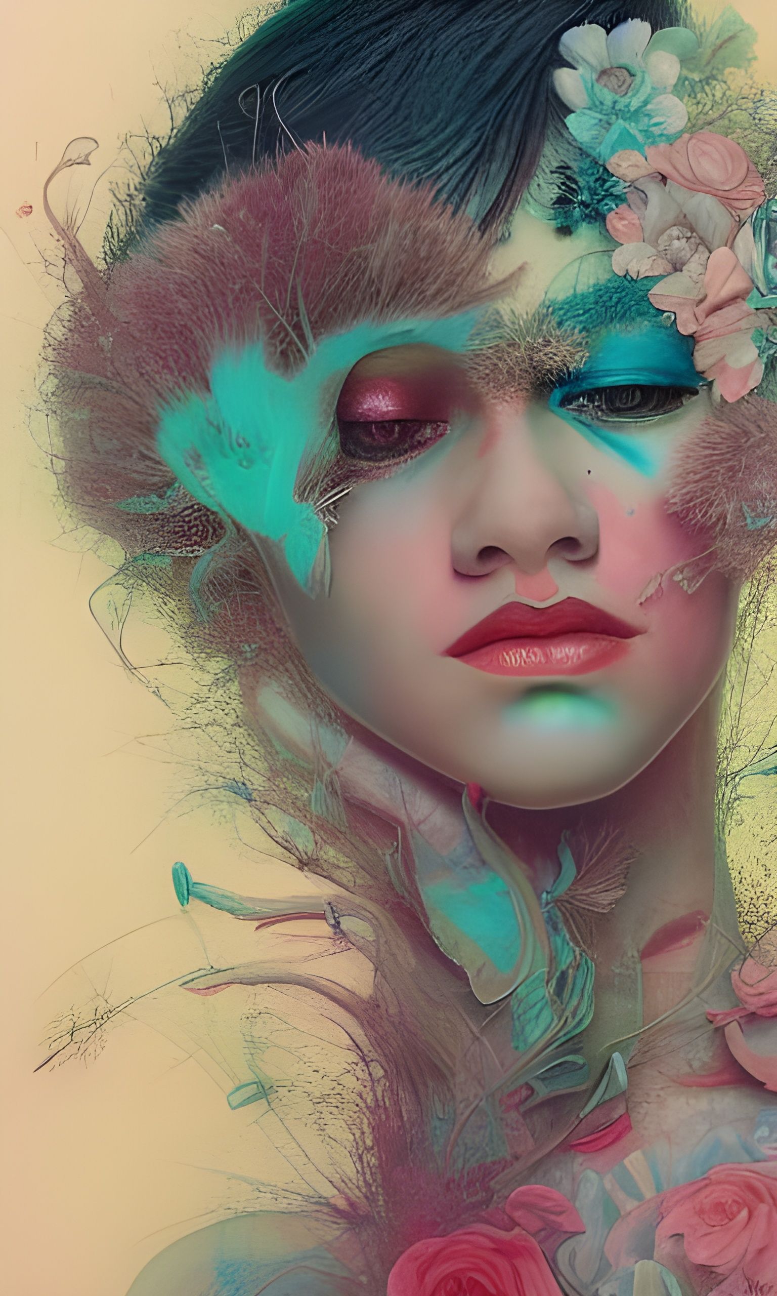 Beautiful Woman by James Jean Style