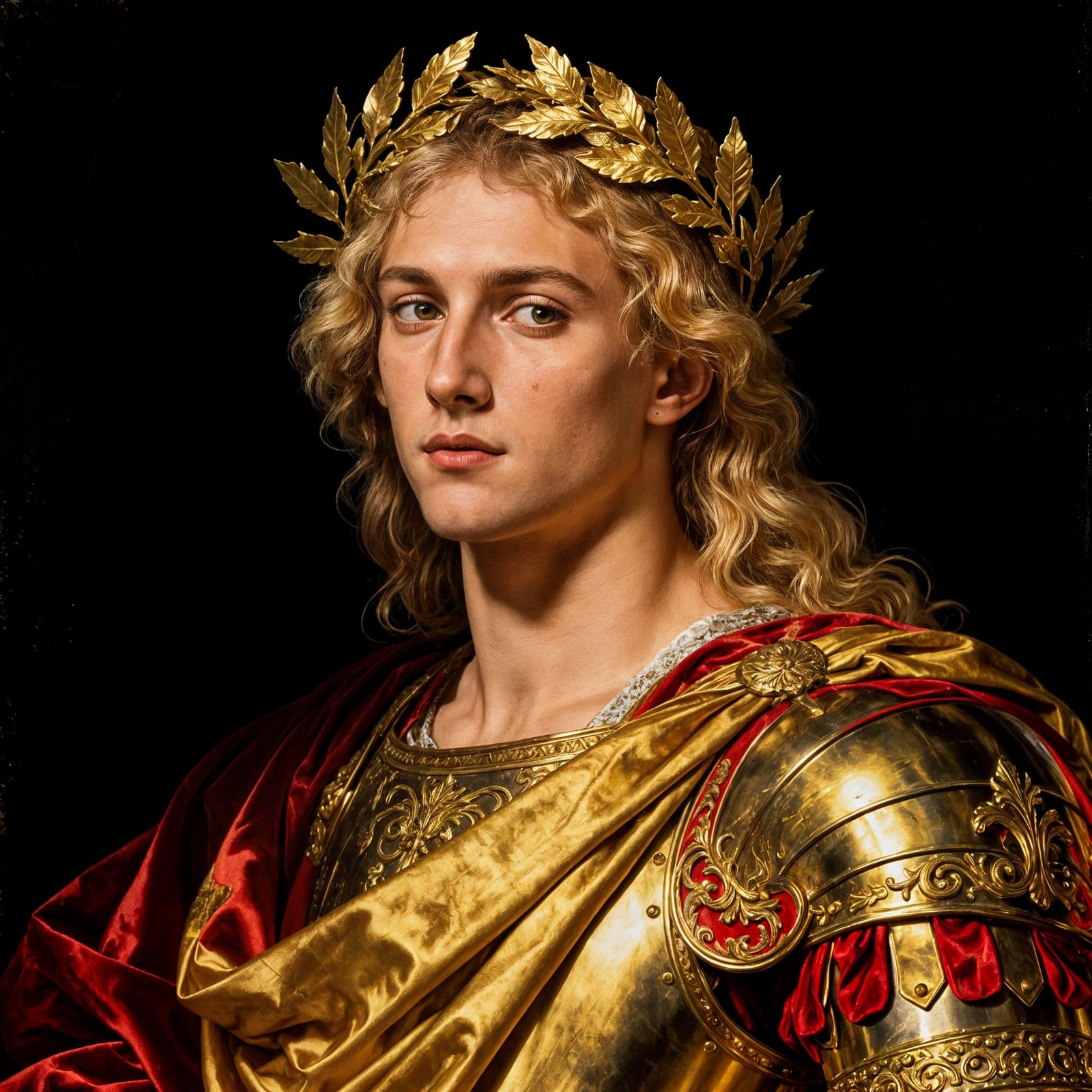 Caravaggio-Style Portrait of Roman God Apollo