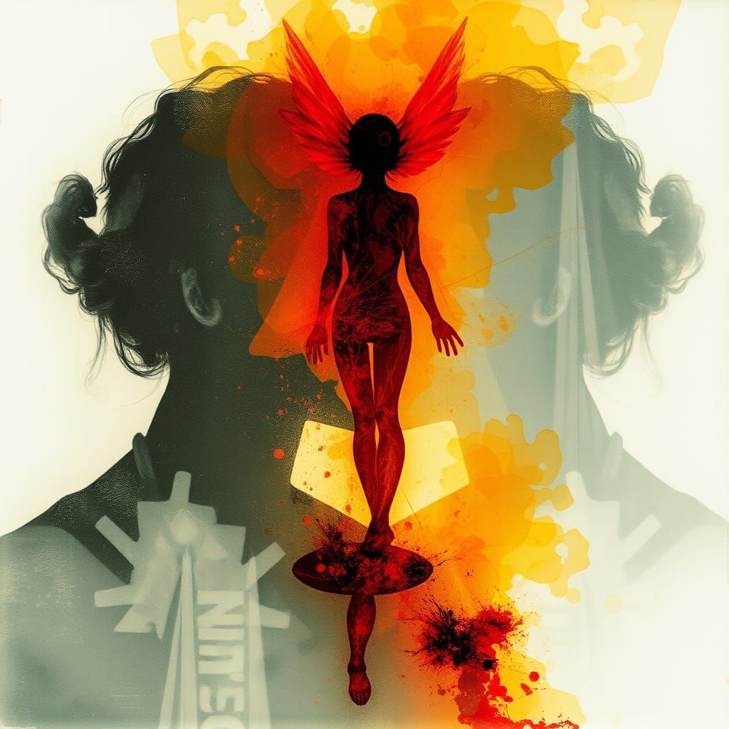 Theoretical Perfection in Encaustic Wax and Ink