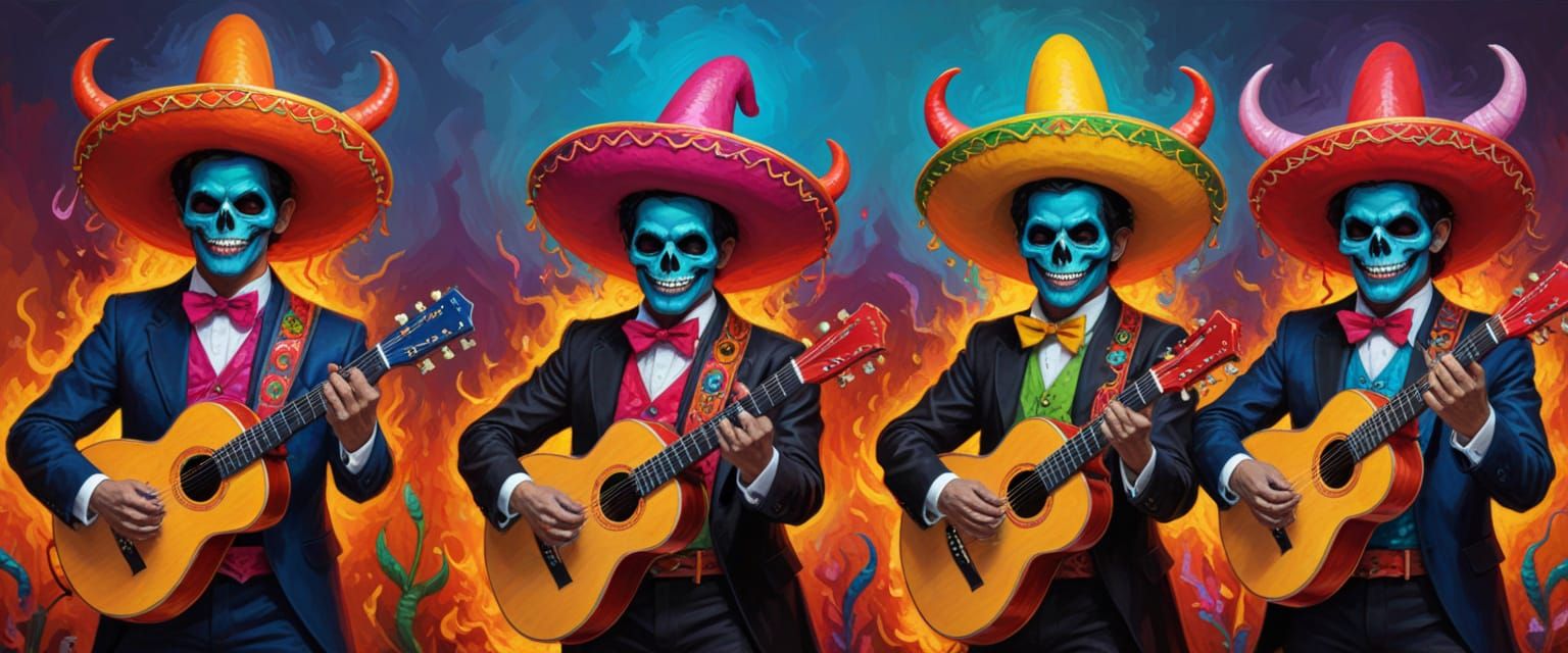 Vibrant Mariachi Band of Demonic Delight