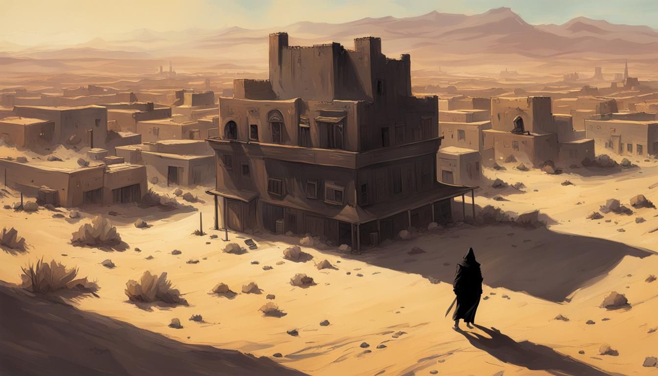 Sinister Shadow Hood in Desert City