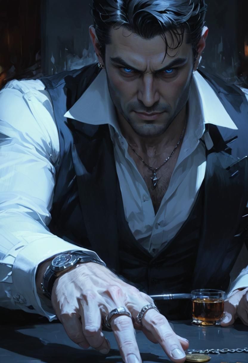 Handsome Mafia Boss with Smirk