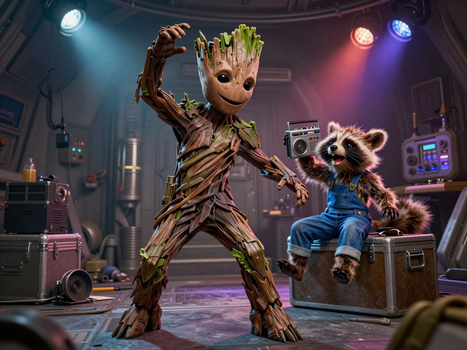 Groot Dances to Hip Hop in Spaceship Bay
