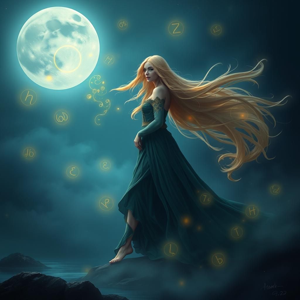 Enchanting Celtic Lady of the Lake Digital Art