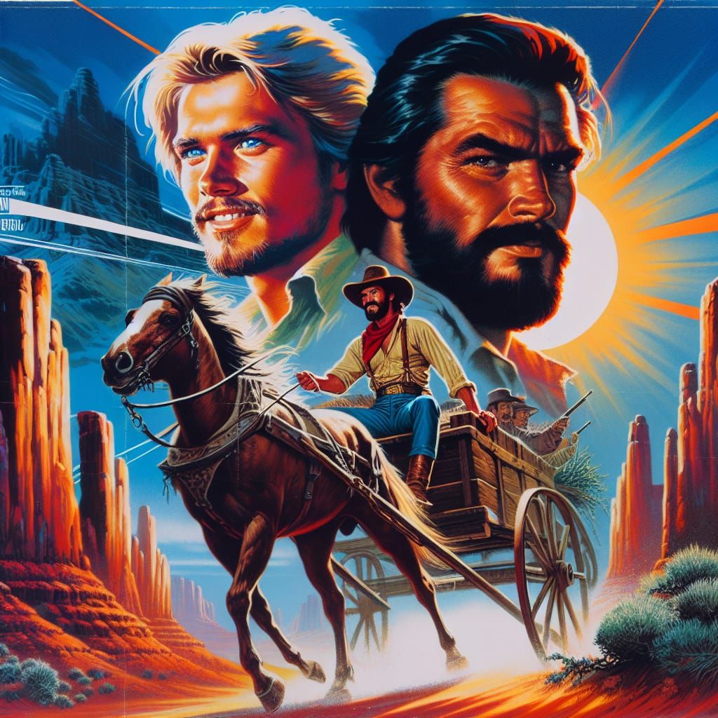 Trinity is Back! 1980s Spaghetti Western Film Poster