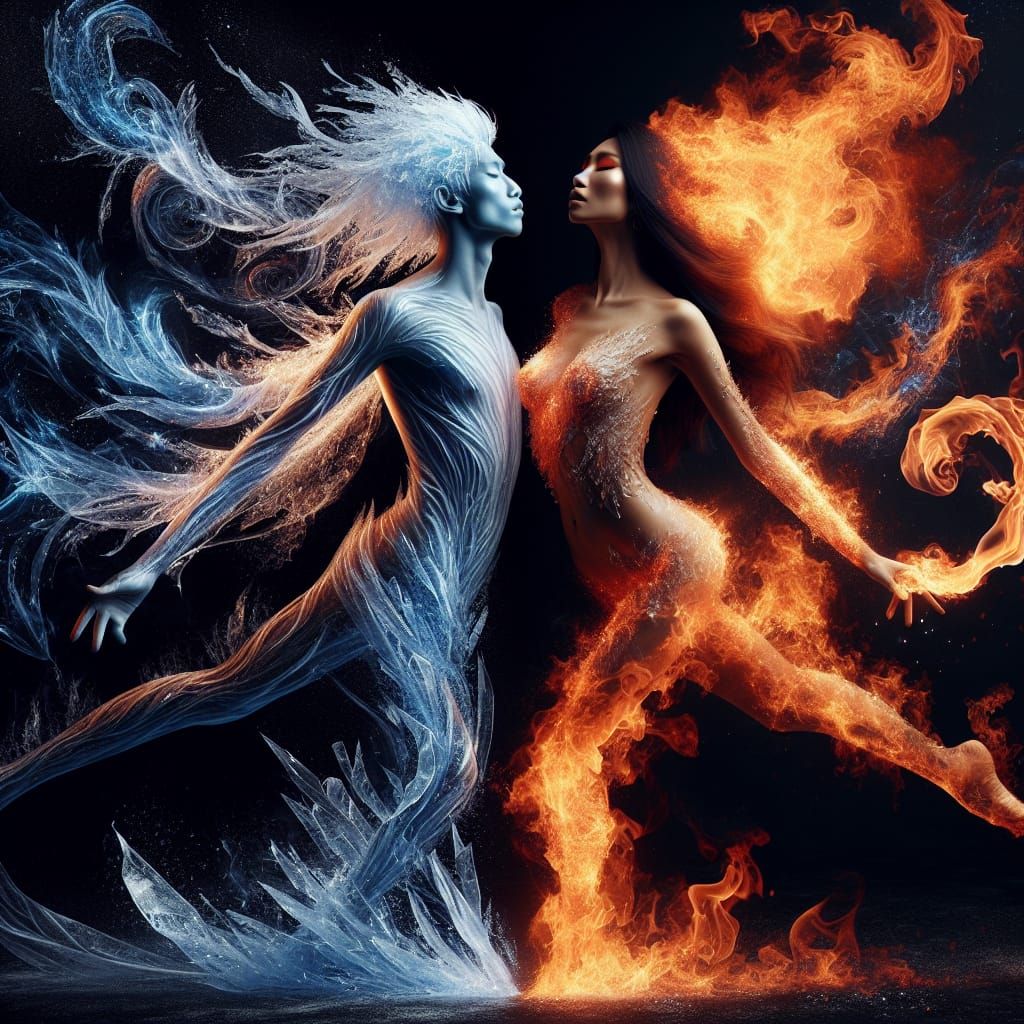 Ethereal Dance of Ice and Fire Embodied