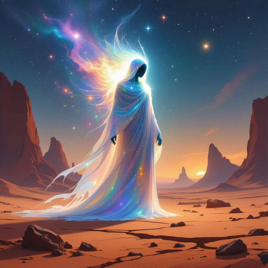 Celestial Being Descends on Alien World