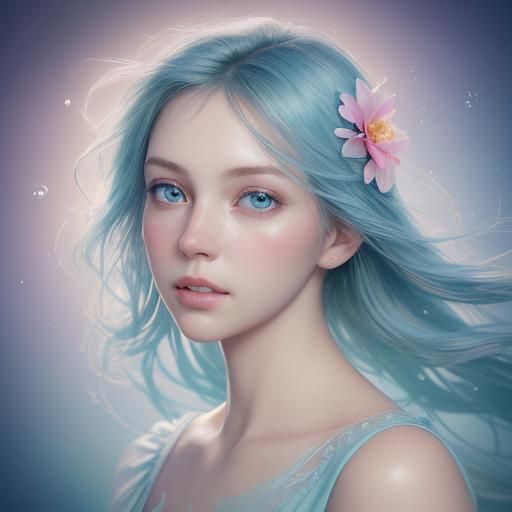 Dreamy Perfume Bottle in Pastel Blue