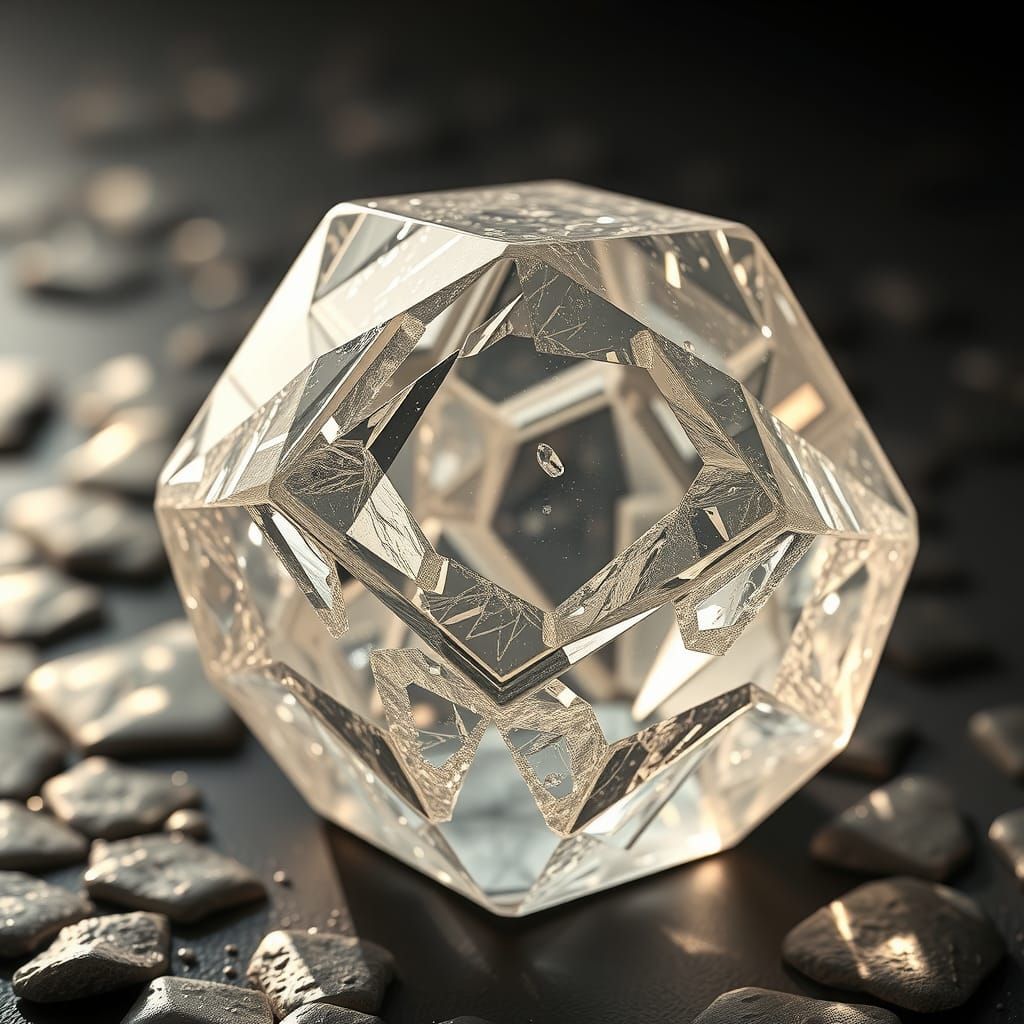 Crystalline Sugar Dodecahedron in High Resolution